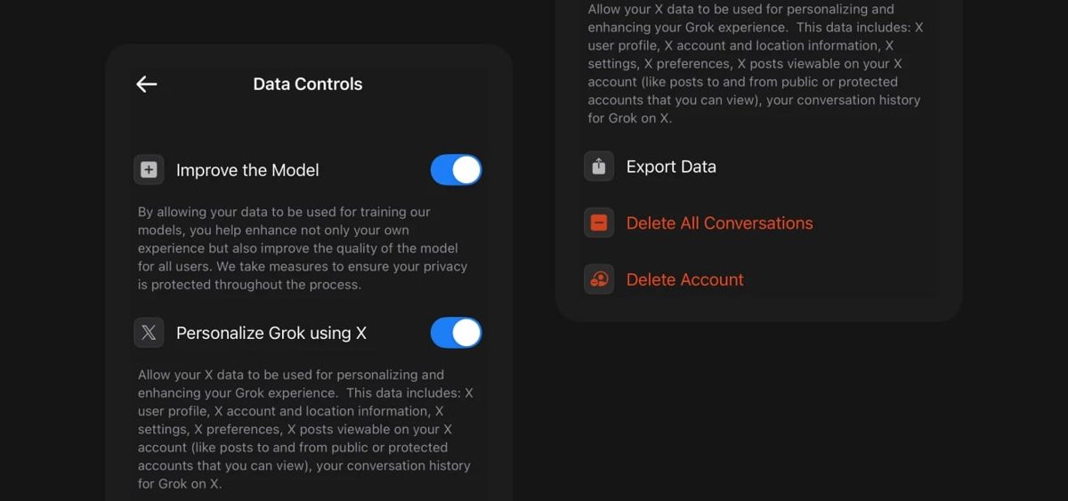 官方示例:手机 App 的 Data Controls 页