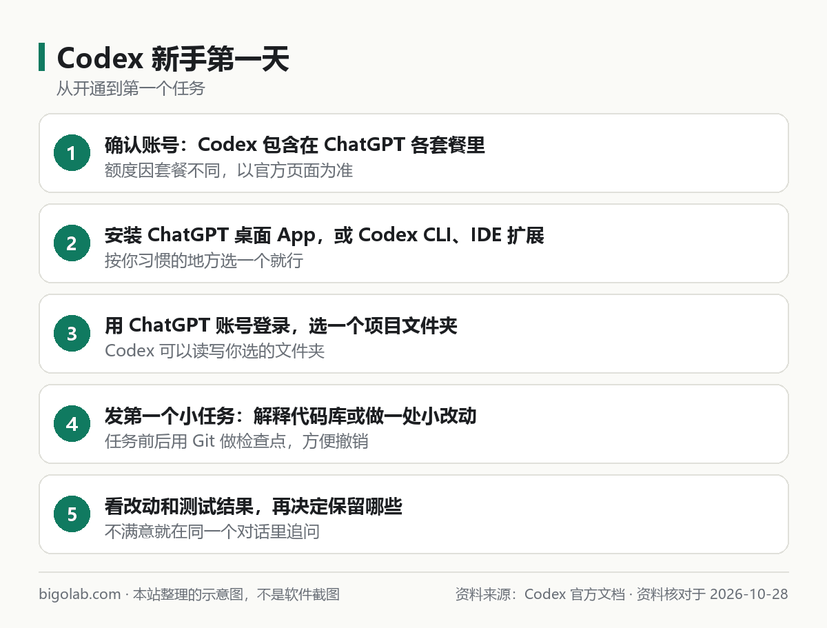 Codex 新手第一天