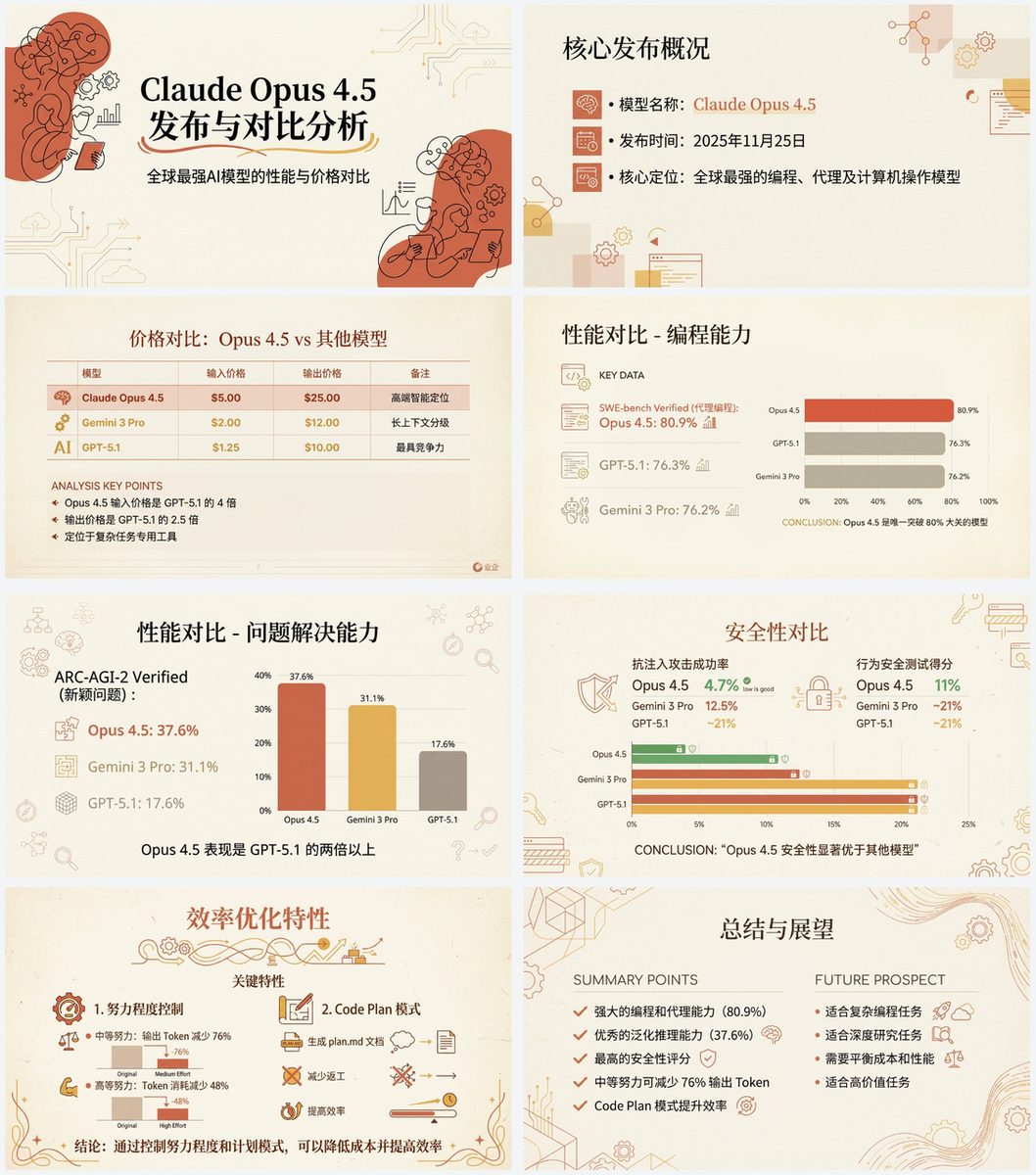 nano banana pro 做PPT提示词：把一篇文章变成整套暖色学术风 PPT