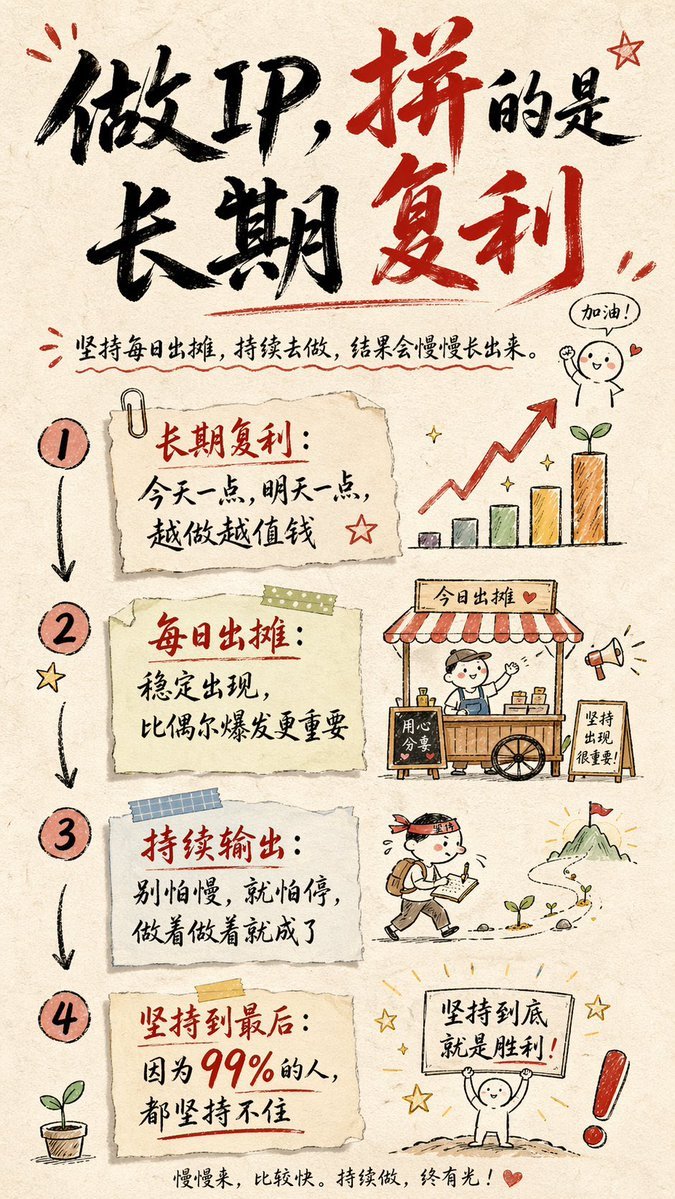 手绘知识卡片提示词：毛笔草书标题 + 涂鸦插画的观点卡（9:16）（gpt-image-2）