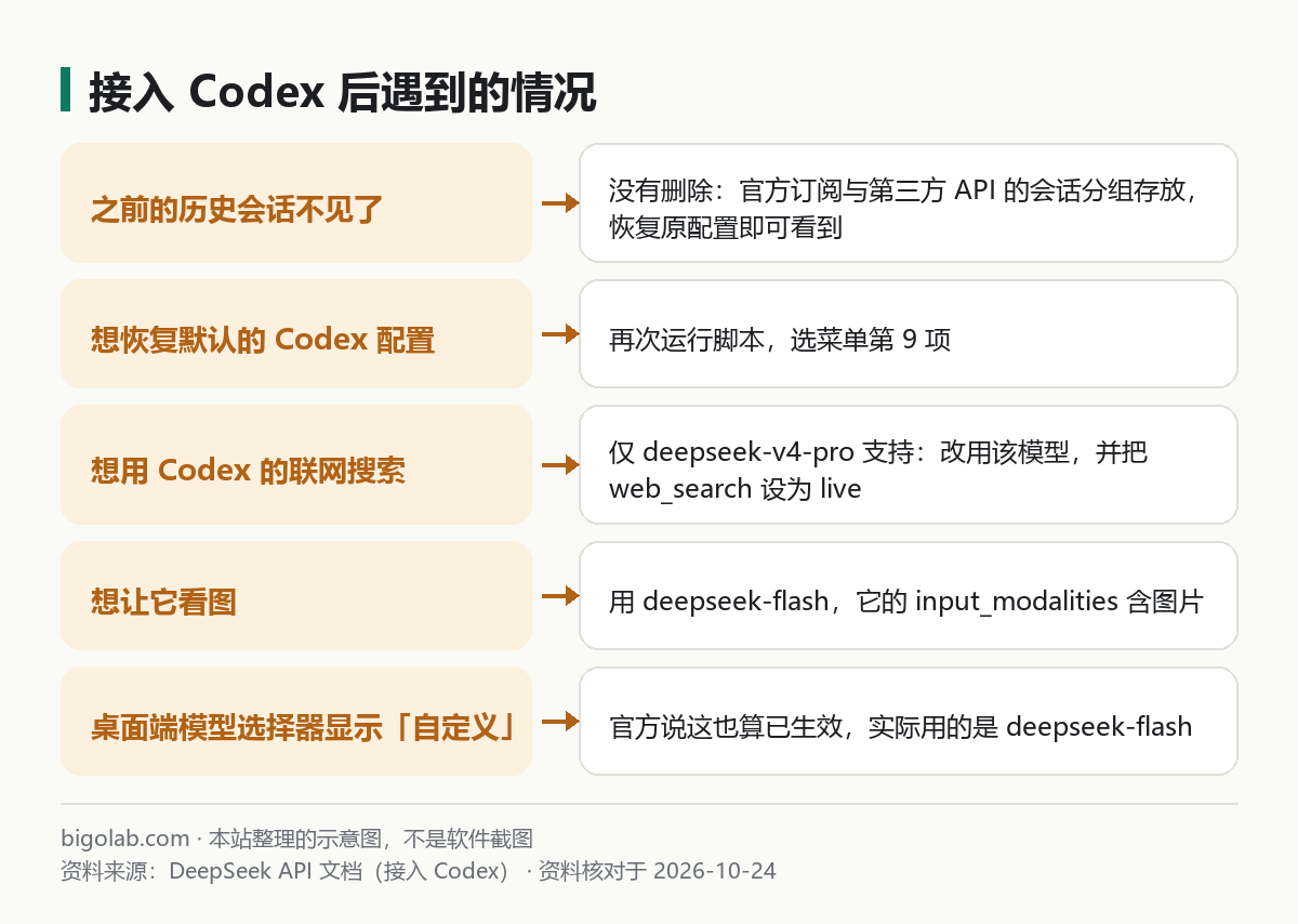 接入 Codex 后遇到的情况