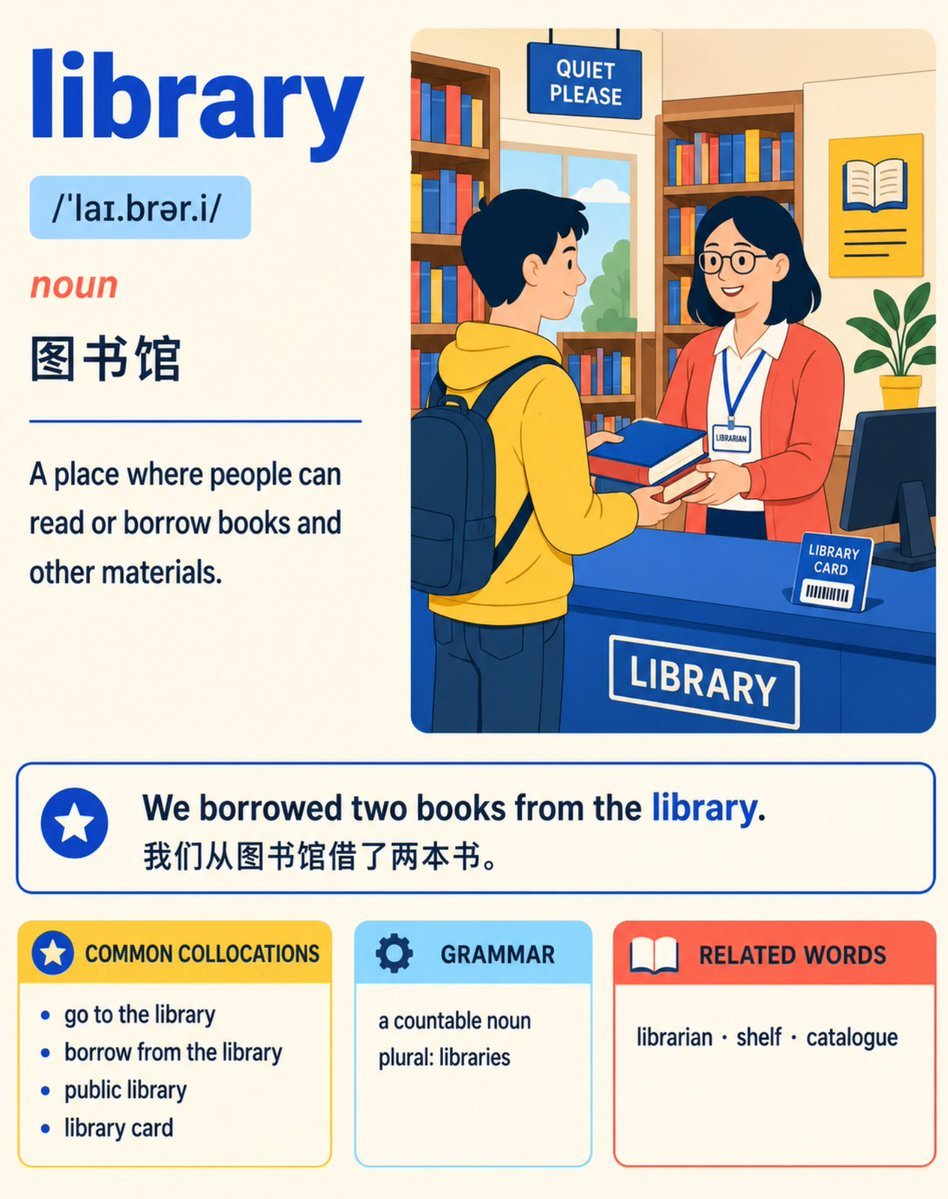 英语单词卡片提示词：词典页风格的单词学习卡（音标 + 例句 + 搭配）（gpt-image-2）