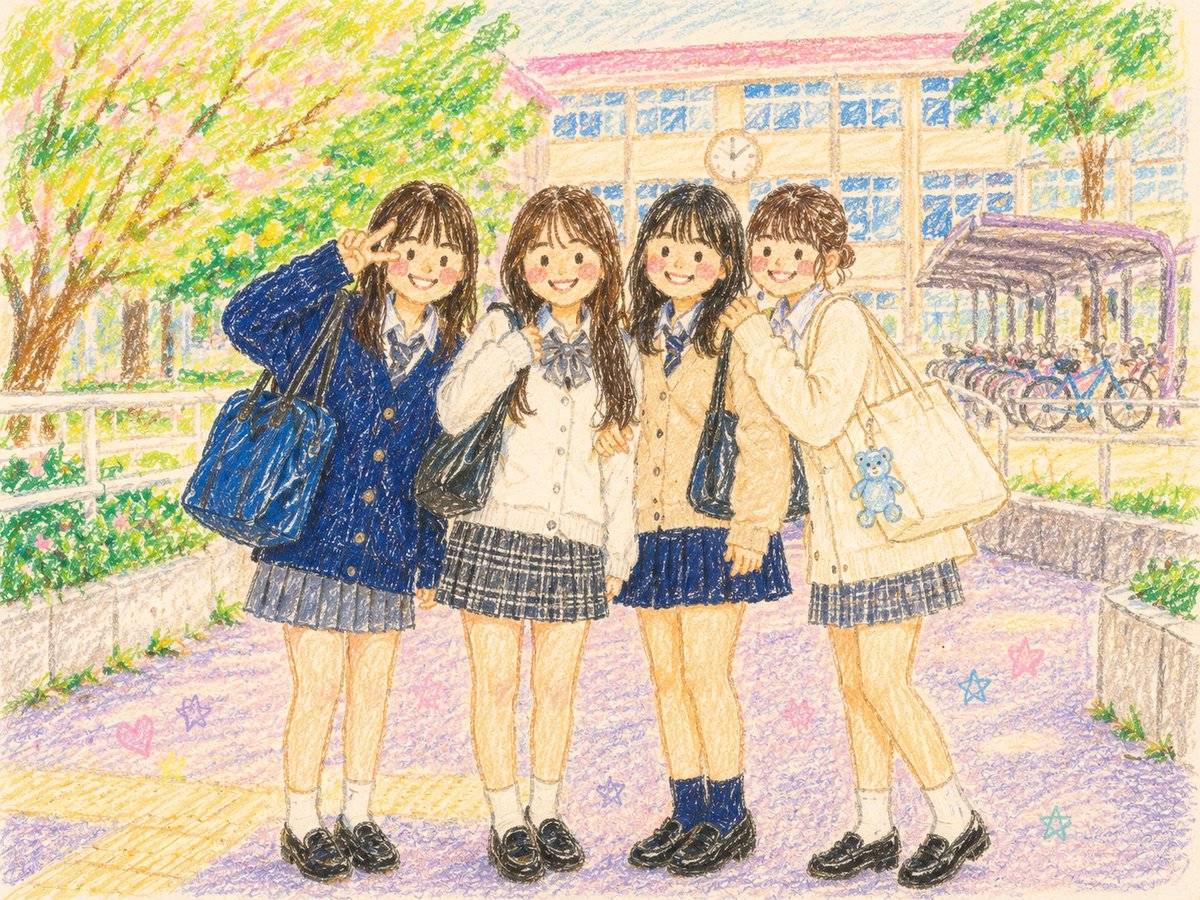 照片轉蠟筆畫提示詞：把合照變成童趣蠟筆繪本插畫（粉彩、塗抹質感）（gpt-image-2）
